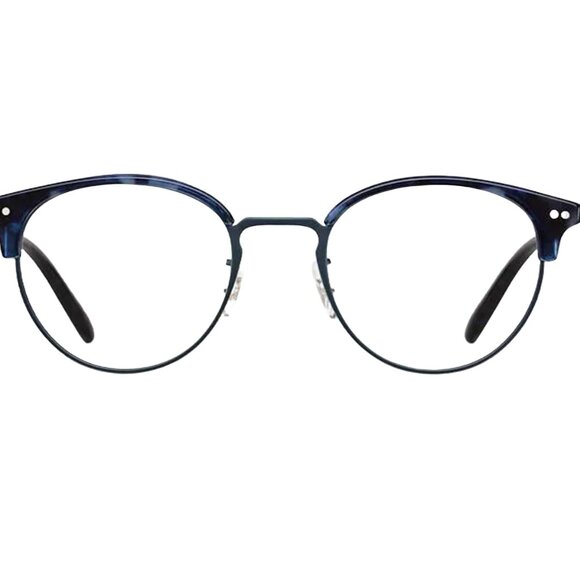Oliver Peoples Pollack Eyeglasses Dark Blue Tortoise Round Frame OV 5358 - Picture 2 of 7